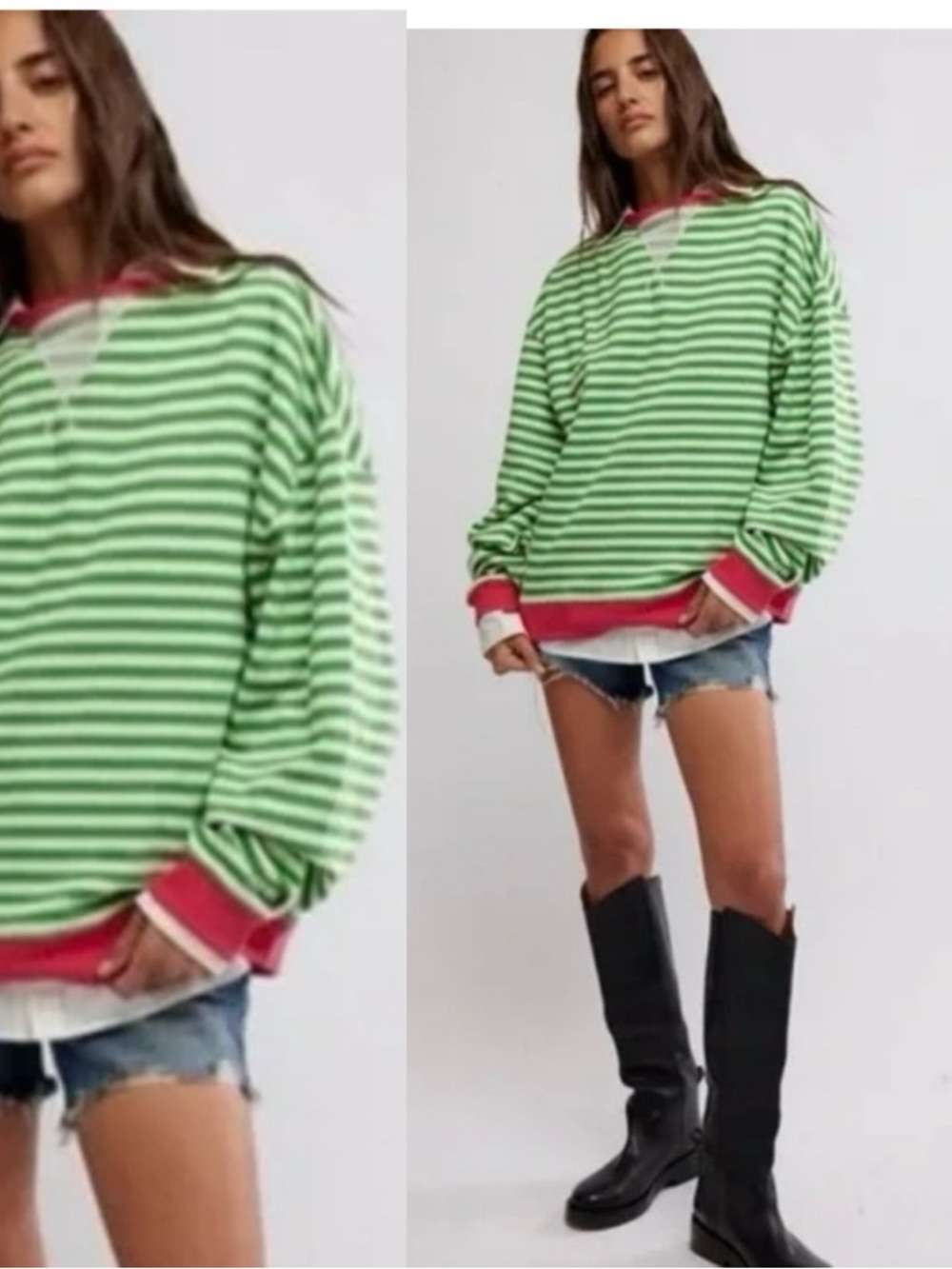 Free People Gorgeous Oversized Terry Sweatshirt ❤️ NWOT - Picture 10 of 11